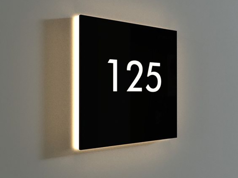 house number sign