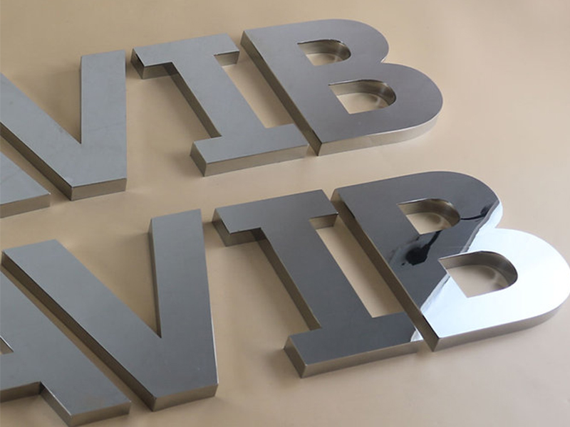 stainless steel silver 3d lettering