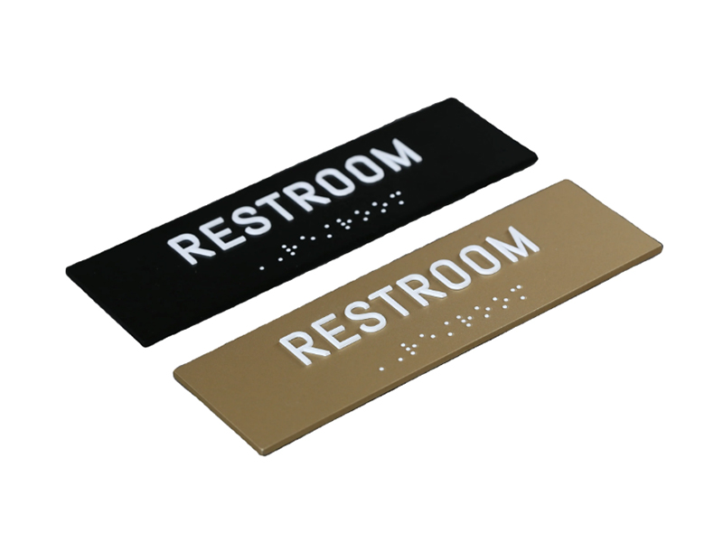 Aluminum wholesale handicap washroom signage